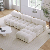 Velvet 3-seater sofa with left or right hand facing chaise, perfect for stylish living rooms